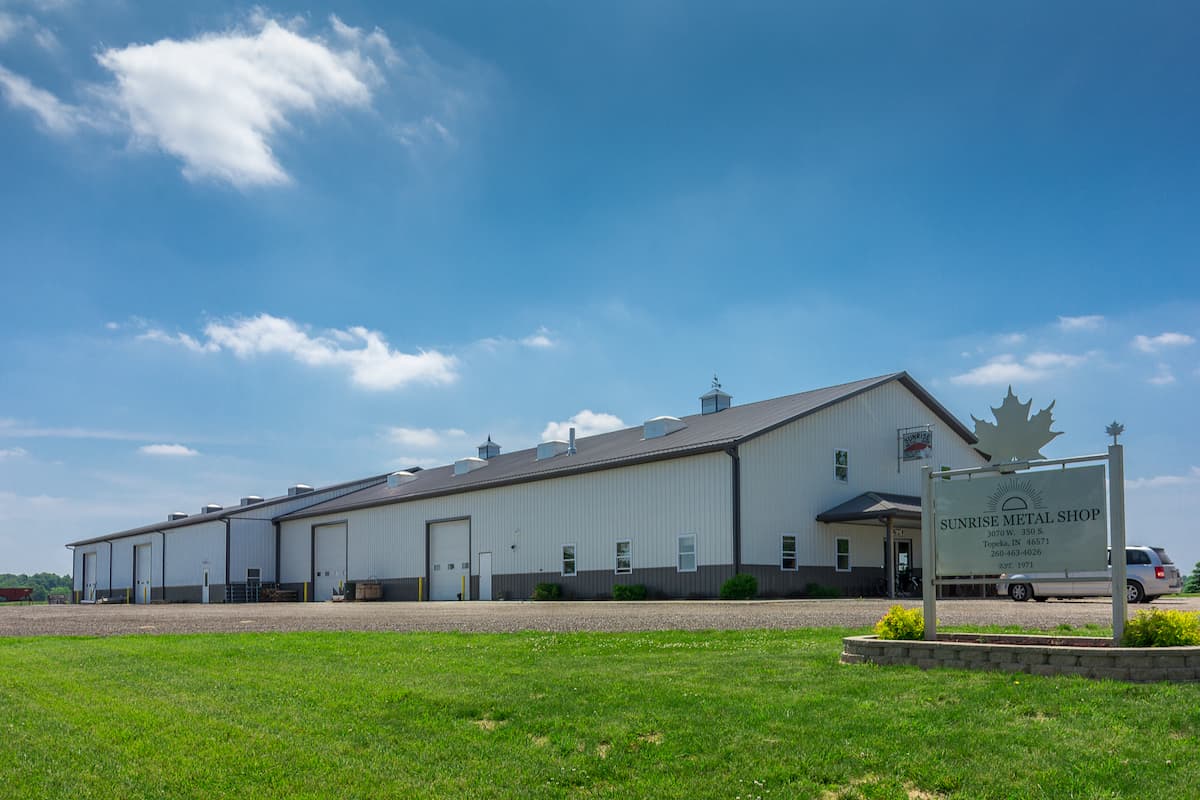 Rocket outdoors sunrise metal shop manufacturing location